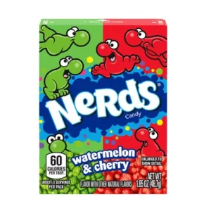 Nerds rūgštaus vaisių skonio traškūs saldainiai 47g