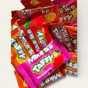 Mike and ike taffy vaisių skonio kramtomi saldainiai